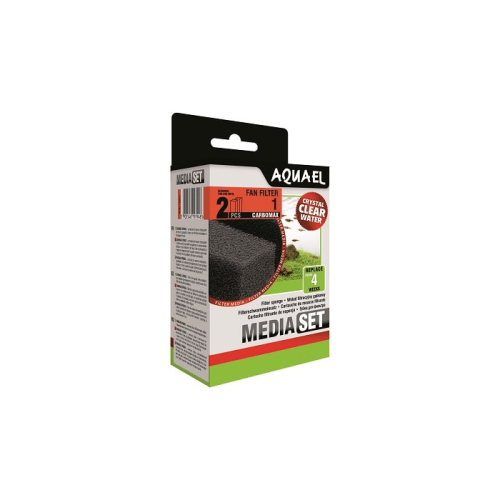 Aquael MEDIA SET CARBOMAX FANFILTER 1 вкладыш губка (1 шт.)