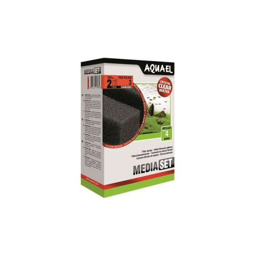 Aquael MEDIA SET CARBOMAX FANFILTER 3 вкладыш губка (1 шт.)