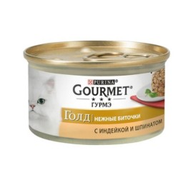 Gourmet Голд с индейкой и шпинатом, 85 г