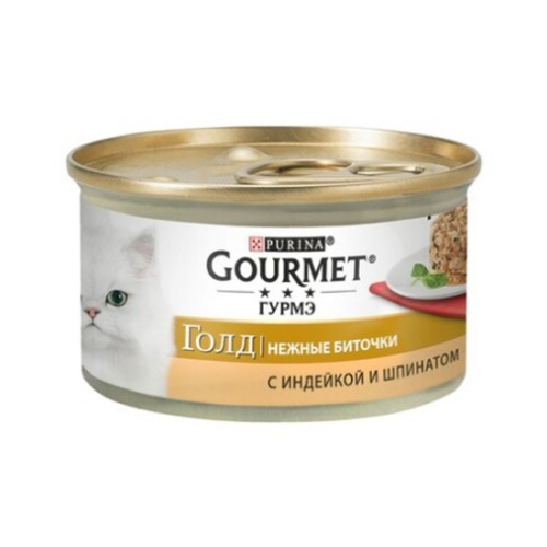 Gourmet Голд с индейкой и шпинатом, 85 г