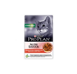 Pro Plan Nutrisavour Sterilised с говядиной в соусе, 85г