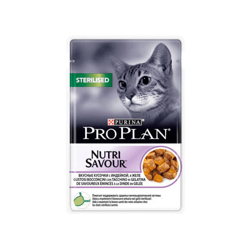 Pro Plan Nutri Savour STERILISED с индейкой в желе 85 гр.