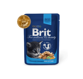 Brit Premium Kitten Кусочки курочки 100 г.
