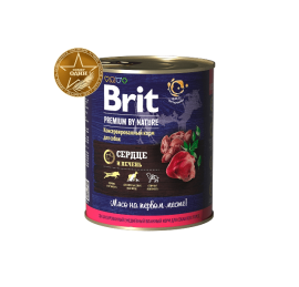 Корм BRIT Premium, сердце и печень 850 г.
