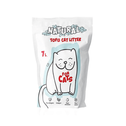 Комкующийся наполнитель FOR CATS Tofu Natural, без запаха