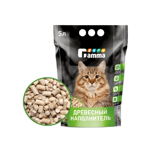 Древесный наполнитель Gamma (крупный), 5л.