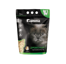 Древесный наполнитель Gamma (мелкий), 5л.