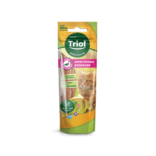 Аппетитные колбаски Triol из утки с лососем, 40гр.