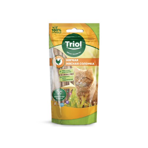 Мягкая соломка Triol из курицы, 40гр.