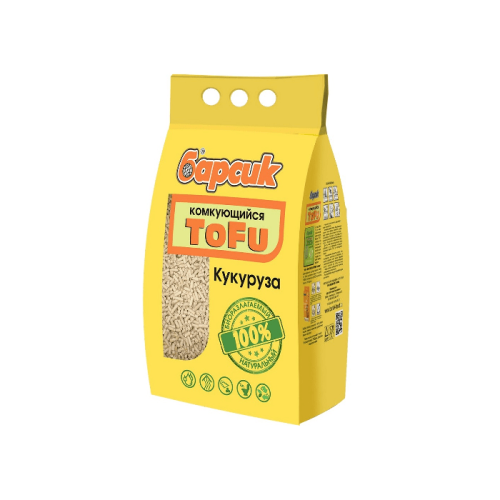 Комкующийся наполнитель Барсик Тофу Кукуруза