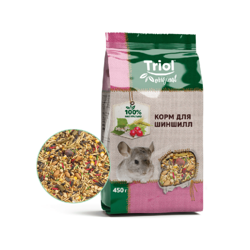 Корм Triol Original для шиншилл, 450 г.