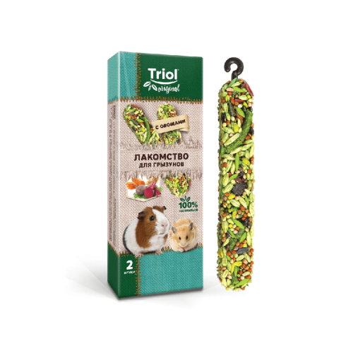 Лакомство Triol Original для грызунов с овощами (уп.2шт.), 50 г.