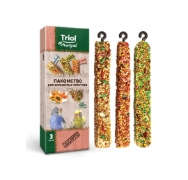 Лакомство Triol Original для волнистых попугаев АССОРТИ (уп.3шт.), 80 г.
