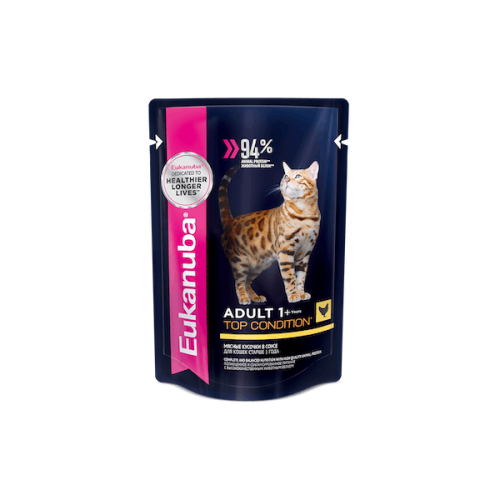 Влажный корм Eukanuba с курицей в соусе, 85 гр.