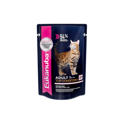 Влажный корм Eukanuba с лососем в соусе, 85 гр.