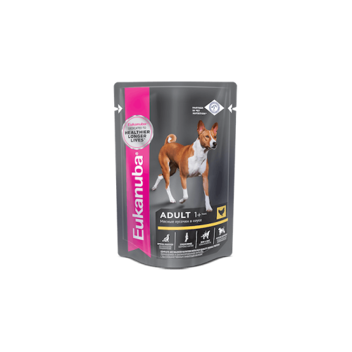 Eukanuba ADULT 1+ YEARS (курица в соусе) 85 гр.
