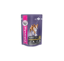 Eukanuba PUPPY 1-12 MONTHS (курица в соусе) 85 гр.