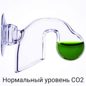 Зеленый цвет - нормальный уровень СО2