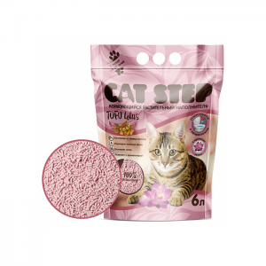 Комкующийся наполнитель растительный CAT STEP Tofu Lotus, 6 л